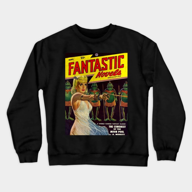 Fantastic Novels Magazine Crewneck Sweatshirt by MindsparkCreative